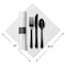 Caterwrap 8.5" Pre-rolled White Dinner Napkins with Black Cutlery 200 PK 119990 - alternate 2